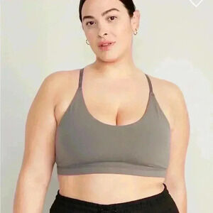 OLD NAVY Purplish/Gray Powerlite Low Impact Sports Bra size XXL